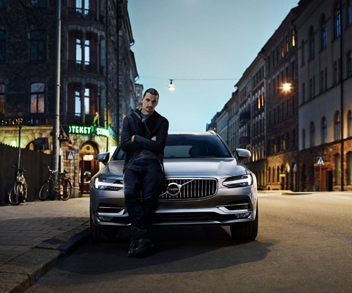 2016 - Volvo V90 with Zlatan Ibrahimović on Styrmansgatan in Stockholm