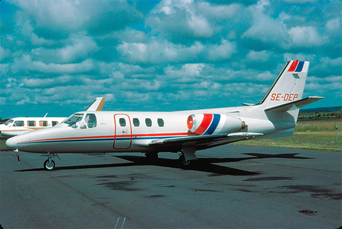 1979-06-30 - Cessna 500 Citation I with SE-DEP on Säve Airport (photography by Lars E Lundin)